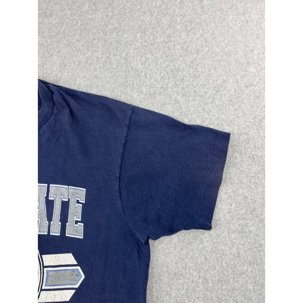 Vintage Penn State Nittany Lions Shirt Mens L Blue 1990s Made USA Short Sleeve